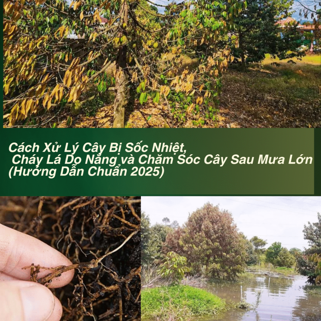 Cách Xử Lý Cây Bị Sốc Nhiệt, Cháy Lá Do Nắng và Chăm Sóc Cây Sau Mưa Lớn (Hướng Dẫn Chuẩn 2025)